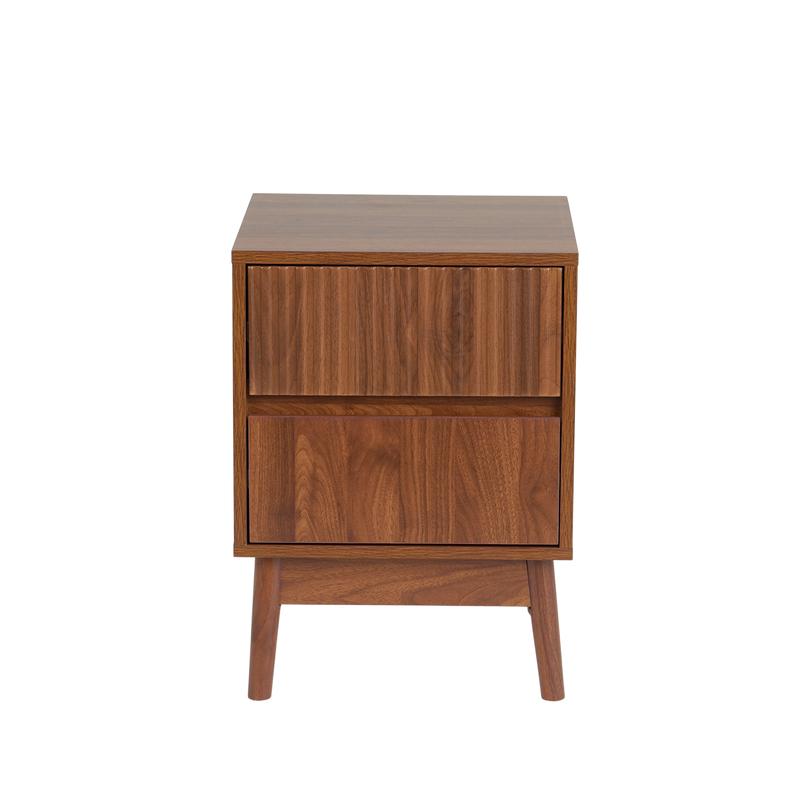 Bedside table with drawers - front view