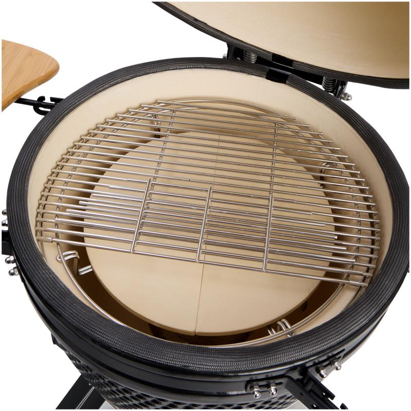 Kamado barbecue with grill rack