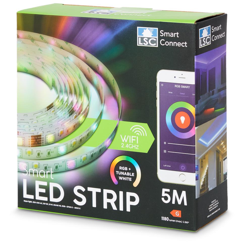 Bandes LED RGB LSC Smart Connect - 5 mètres - dimmable - contrôle avec