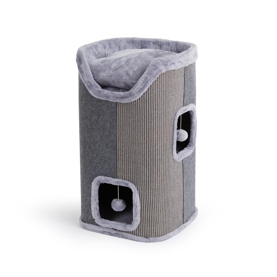 PawHut krabpaal, 45 x 45 x 91 cm, ideaal voor katten, stevig en